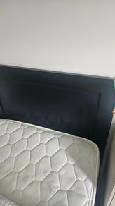 Single bed Black Wooden Frame x 2