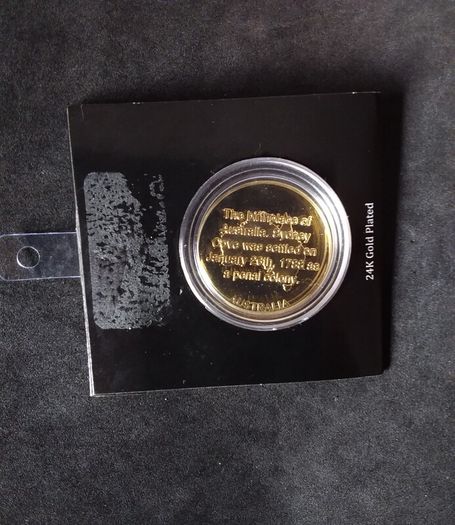 24K Gold Plated Australian Souvenir Coin/Medallion - Sydney Opera House