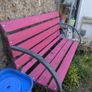 Pink garden bench Image 2