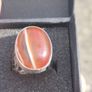 Vintage Large Agate Sterling Silver Ring Image 10