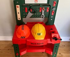 Tool Bench including Hard Hats & Tool Kit