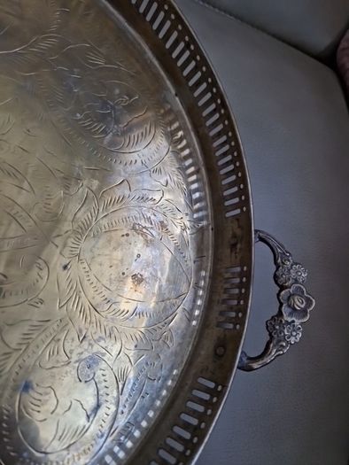 silver plated tray