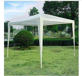 2.7m x 2.7m Garden Heavy Duty Gazebo Marquee Party Tent Wedding Canopy Outdoor(White)