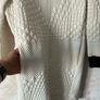 Maje Cream Quilted Textured Mini Dress UK 10 Image 4