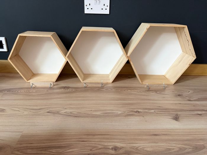 3 Hexagon Shelves