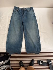 unworn jeans