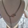 Chunky Chain Necklace with Pink B Pendant Image 5