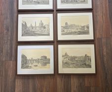 6 x Framed pictures of Rome, Italy