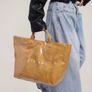 Brand New RUNSOON Large Handle Bags Kraft Paper PVC Women's Handbags Image 3