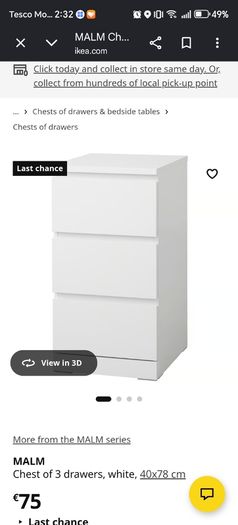 Malm 3 drawer