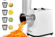 Electric Cheese Grater Salad Maker, 200W Salad Shooter, Electric Vegetable Slicer Shredder Chopper for Fruits with 5 Attachments