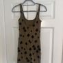 Topshop Women's Ribbed Palm Tree Print Tank Mini Dress in Olive Khaki - Size UK 8 Image 2