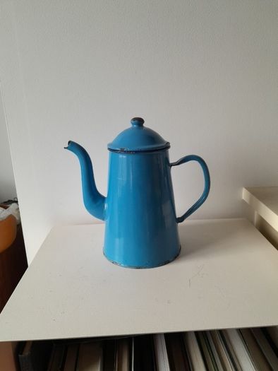 Vintage French Enamel Coffee Pot