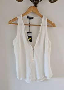 White chiffon top