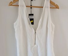 White chiffon top