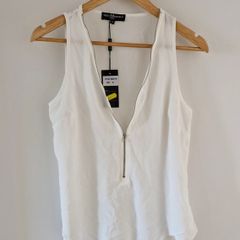 White chiffon top