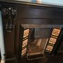 Cast iron fireplace with floral tiles Image 2