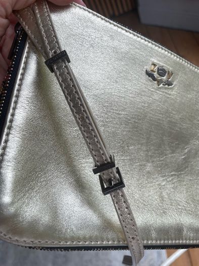 Zadig et Voltaire gold leather bag
