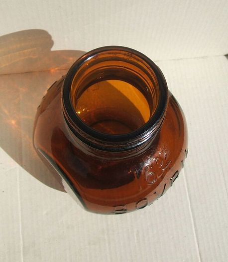 BOVRIL (EIRE) - a vintage 16oz (1 lb) amber glass bottle made by IGB of Dublin (c.1966). PRICE REDUCED.