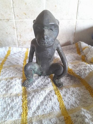 old bronze monkey