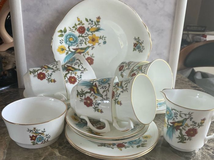 arklow  Bird of Paradise vintage tea set  21 piece