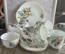 arklow  Bird of Paradise vintage tea set  21 piece