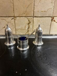 3 piece condiment cruet set