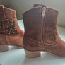Suede cowboy boots, size 4UK (37) Image 2