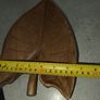 Handicrafts Carved Wooden Leaf Container Image 3