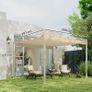 3 x 3m Retractable Roof Metal Pergola - Black Image 2