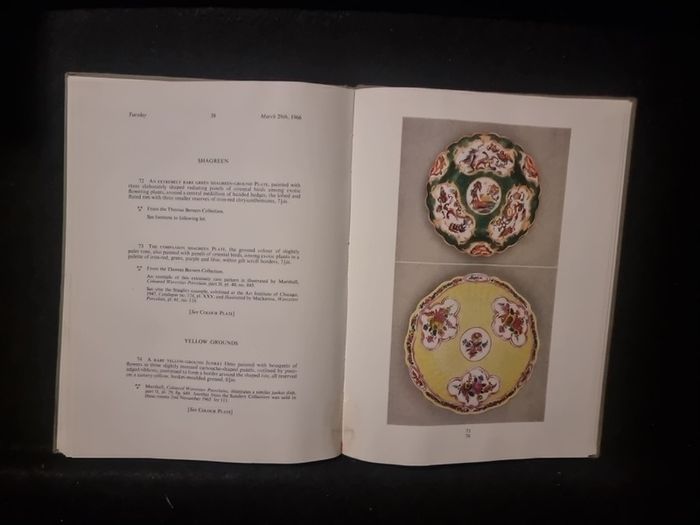 1966 Sothebys Catalogue of Highly Important English Porcelain, the property of Selwyn Parkinson. Worcester the first period. (hardback)