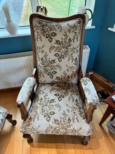 Reupholstered Vintage 3 Piece Suite & Chaise