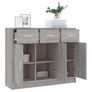 Sideboard Grey Sonoma 91x28x75 cm Engineered Wood Image 2