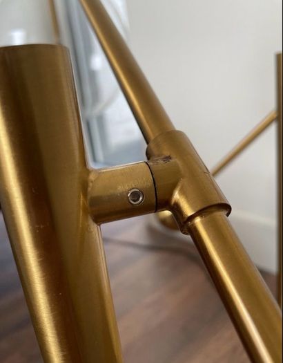Pair of Contemporary gold table desk floor lights set of 2