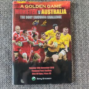 Munster Vs Australia A Golden Game Program