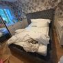 Dark grey king size bed Image 2