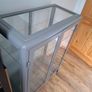 glass door cabinet grey Image 5
