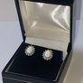 Vintage Hallmarked Silver Opal & Sapphire Clusters Image 3