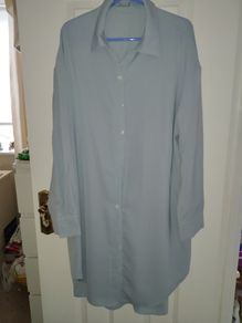 Blue shirt dress