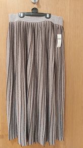 Pillar Pleated Metalic Midi Skirt