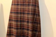 NWT  Wool Blend Checked A-Line Skirt from M&amp;S Autograph size 16