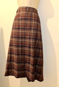NWT  Wool Blend Checked A-Line Skirt from M&S Autograph size 16