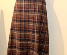 NWT  Wool Blend Checked A-Line Skirt from M&S Autograph size 16