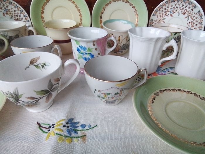Odd Coffee Cups + Saucers