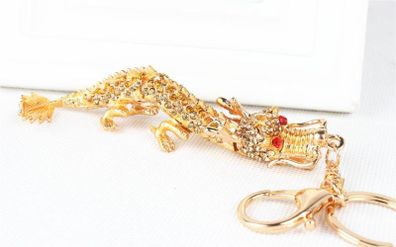 Keychain. Chinese Dragon. Yellow
