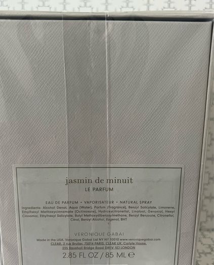 VERONIQUE GABAI Jasmin De Minuit Eau de Parfum 85ml brand new