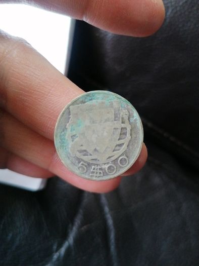 1934 Portugal Silver 5 Escudos Coin