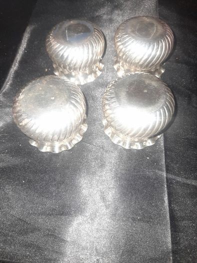 4 Beautiful Antique Silver plated Cellers Brooks and Son Gold Smiths to the Queen,