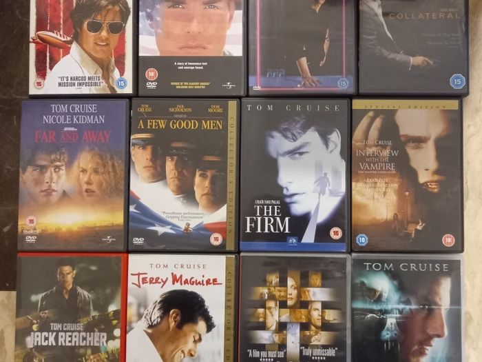Tom Cruise Dvd Collection Top Gun Cocktail Mission Impossible Jerry Maguire Etc.
