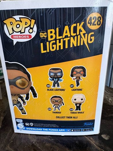 Funko Pop / Heroes vinyl figure of the character Thunder (428) from the DC Comics series Black Lightning